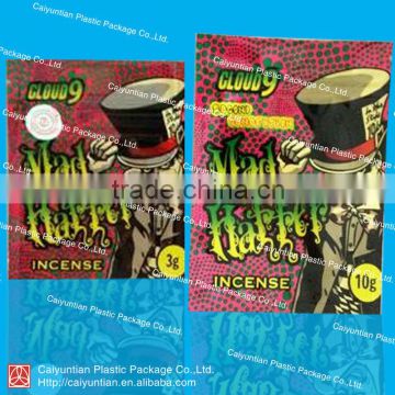 Mad hatter plastic packaging bags witth heat sealing