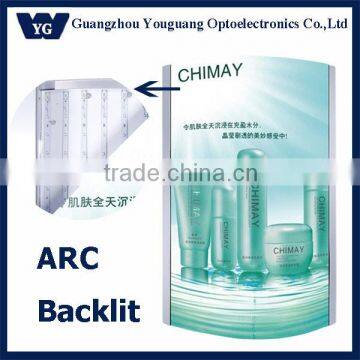 ARC illuminated advertising display LED back-lit light box sign