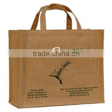 Customed Printed Laminated Handle Shopping Jute Bags