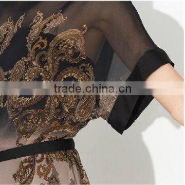 2016 Summer Dress Chiffon and Printing Flower photo-5