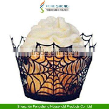 25pcs Halloween Spider Web Cupcake Muffin Wraps Wrappers Cases Cake Decorating photo-2