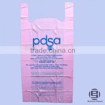 PDSA Biodegradable PE Printed Plastic Charity Bag For Collection