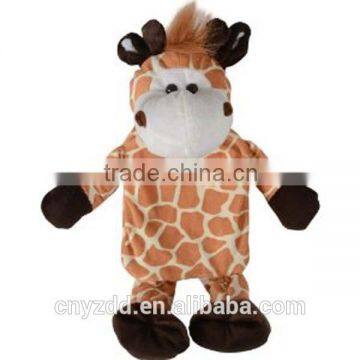 giraffe skin hot cover /plush animals hot water bottle cover