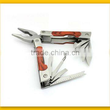 Mini wooden handle pocket plier