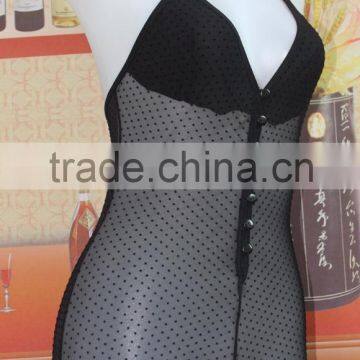 Fashion Hot Black Sexy Mature Women Transparent Lingerie Nigntwear photo-2