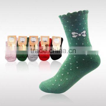 5-Pack Mixed Colors Womens Wool Crew Winter Socks