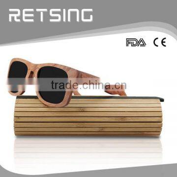 Wood Frame Glasses With hard bamboo glasses case for 2015