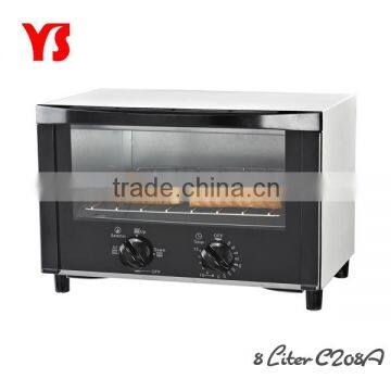 2 slice 8L mini toaster oven