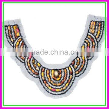 Factory Customize Garments Accessories,Handmade Cheap Glass Beaded False Collar