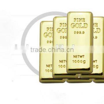 Promotional USB flash drive golden bar pendrive