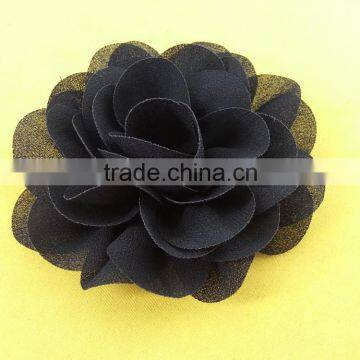 9cm High Quality Chiffon Rosette in Black Color For Ladies --- M109 photo-6