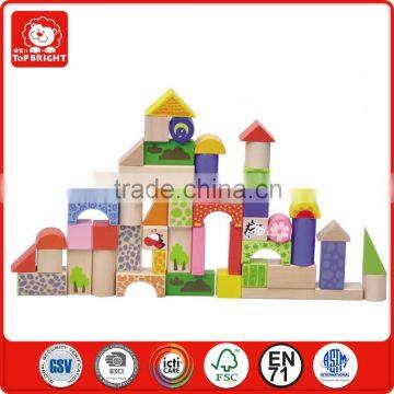 school supplies wholesale 50 pcs forest animal blocks train kids rich imagination by playing toy building block