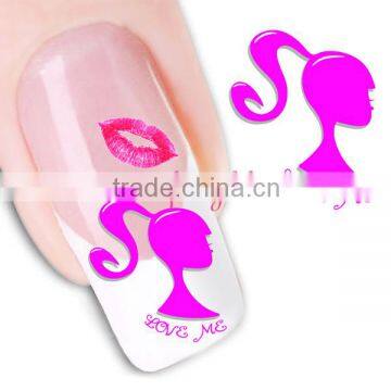 Hotselling girl head nail sticker