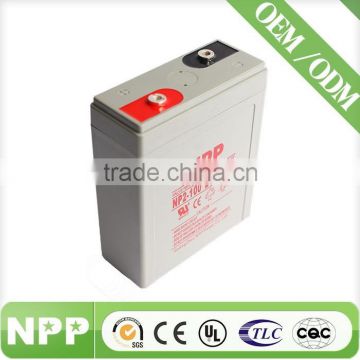 2V100AH made in China NPP Lead Acid battery for solar/UPS