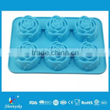 6 Cavities Flower custom DIY Silicone Cake Baking Mold Cake