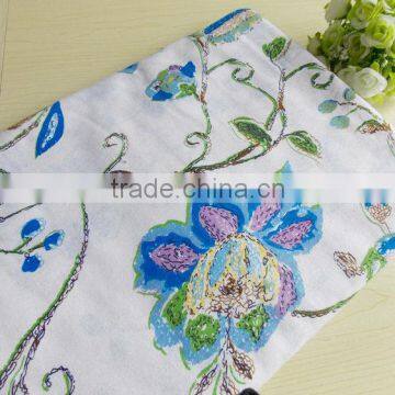 Chinese Style Blue and White Porcelain Imitation Batik Print Cotton/linen Cloth Tablecloths Curtain Sofa Fabric photo-3