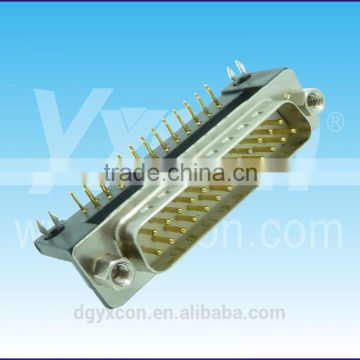 High current power right angle 25 pin with screw H 7.2d sub connector