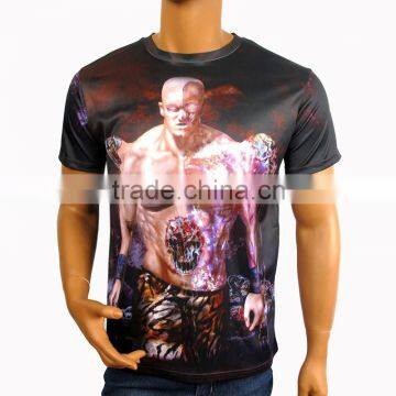 Fashion polyester dri fit men sublimation t shirt BI-2919