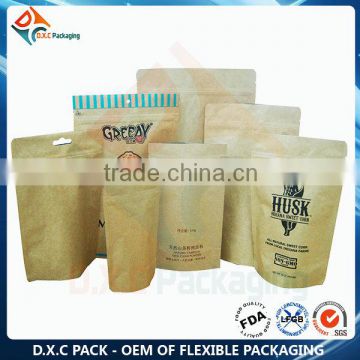 Manufacture Custom Print Brown Craft Paper Organic Food Packaging Bag