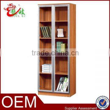 high quality glass door design living room wood office cupboard