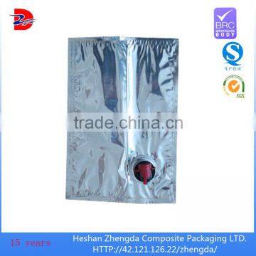 Customized zipper grape bag with vent hole, plastic bag for wine liquid