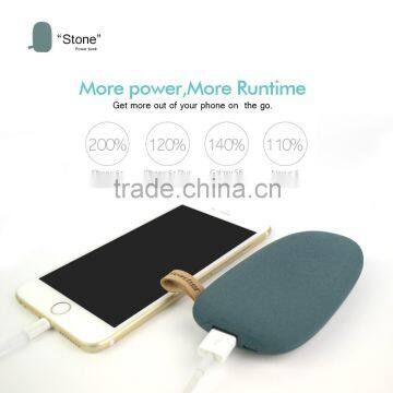 portable small smart phone stone hiper power bank for Sumsung S3, high storage fast charge usb powerbank