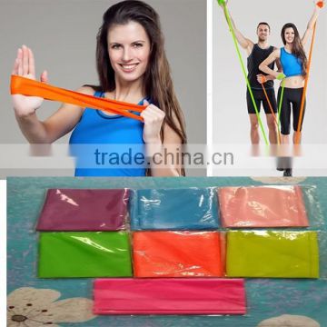 bright colors latex exercise resistance therabands for gymnastics