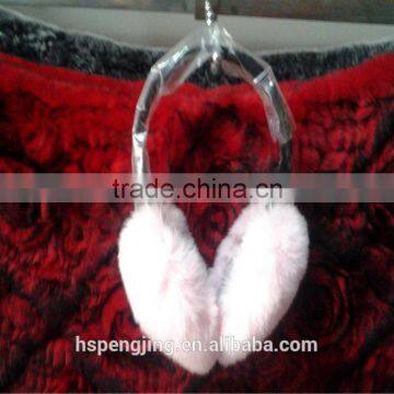 Fashion colored women rabbit fur ear muffs for winter