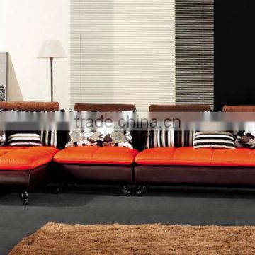 L-shaped sofa Top Grain Leather multi-combination soft set large L Shaped Sofa Living Room Furniture 616-3