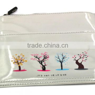 Hot sell shiny PU pencil case