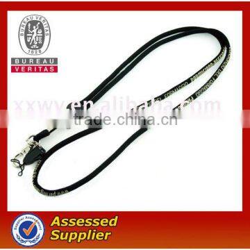 hot selling polyester woven round lanyard