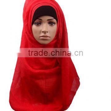 >>FACTORY Best Selling Fashion Women Plain Muslin Hijab Scarf/ photo-6