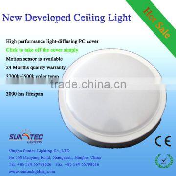 5W plastic ceiling light with pc cover