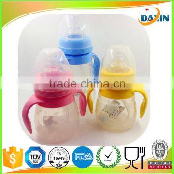 BPA-FREE high transparent baby silicone nipple feeding bottle/baby biberon ensemble