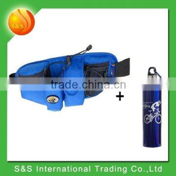 Multi-functional Storage Unisex Sport Waist Bag With Stainless Steel Sports Water Bottle 750ml photo-2