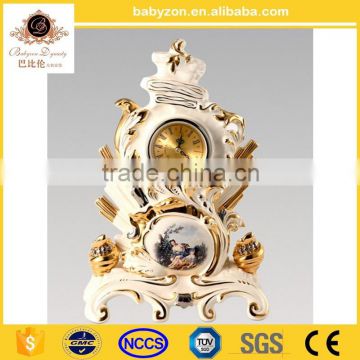 European style loving couple handmade ceramic clock for wedding decoratoin