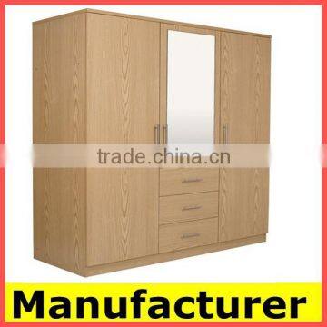 Wholesale 2015 KD design 2,4 Door Modern wooden Bedroom Wardrobe