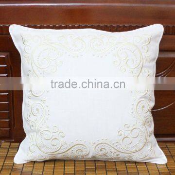 Abstract Floral Design Embroidered Pillow Cushion Cover