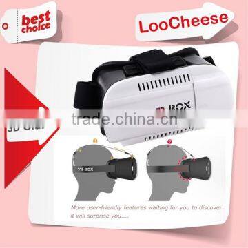 Large Helmet Headset Adjust Cardboard VR BOX FOV 3D VR Virtual Reality 3D Video Glasses For IPhone 6 IOS Android OS photo-2