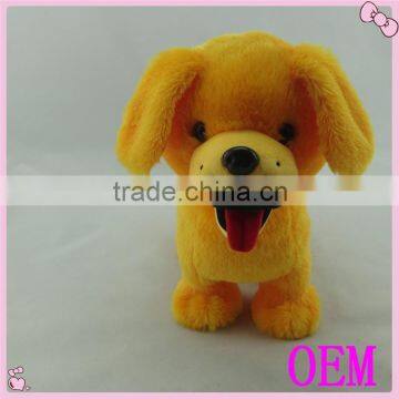 Cute stuffed plush yellow dog toys factory