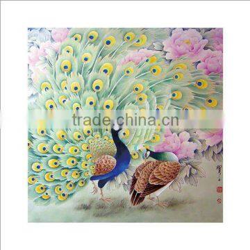 3D picture of peacock with frame