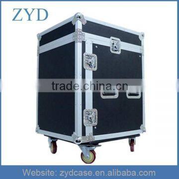 High Quality Aluminum Flight Box,12U Space Rack Case With Slant Mixer Top and Casters ZYD-HZMfc011