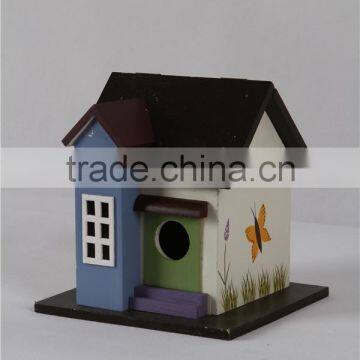 Eco-friendly Cute decorative plywood birdhouse pine wood birdcages