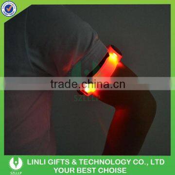 Hot Selling TPU Safety Warning Led Light Up Arm Band With Logo