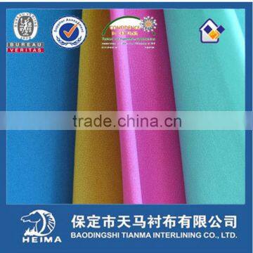 colorful woven fusible/fusing interlining fabric for women's fashionable dresses