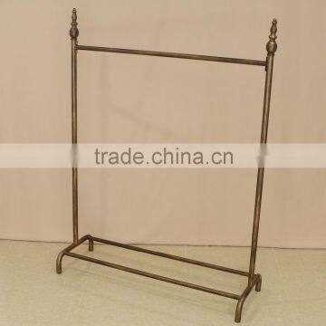 gold elegent 4 feet Metal manufacture clothes hanging iron rack display rack display stand