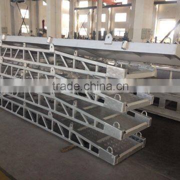 Aluminium Wharf Ladder Shore Gangway Ladder With Hand Rails & Socket CCS Approval