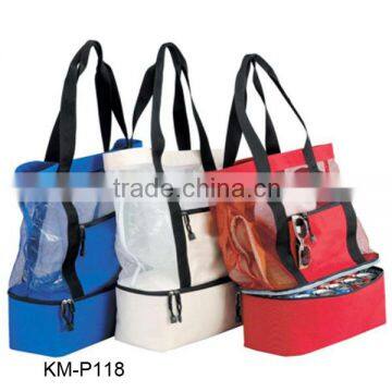 Wholesale TravelWell Storage Beach Mesh Cooler Tote Bag