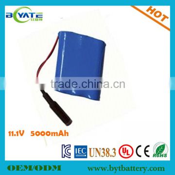 cheap price rechargeable lithium 5000mah 11.1V battery for ups