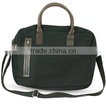 2016 Newest Black 16oz canvas and PU laptop hangbag